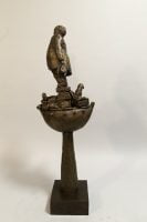 Life Without the Ferryman by Michael Hermesh, Bronze, 32 X 11 X 6.5 inches, new bronze releases by Michael Hermesh