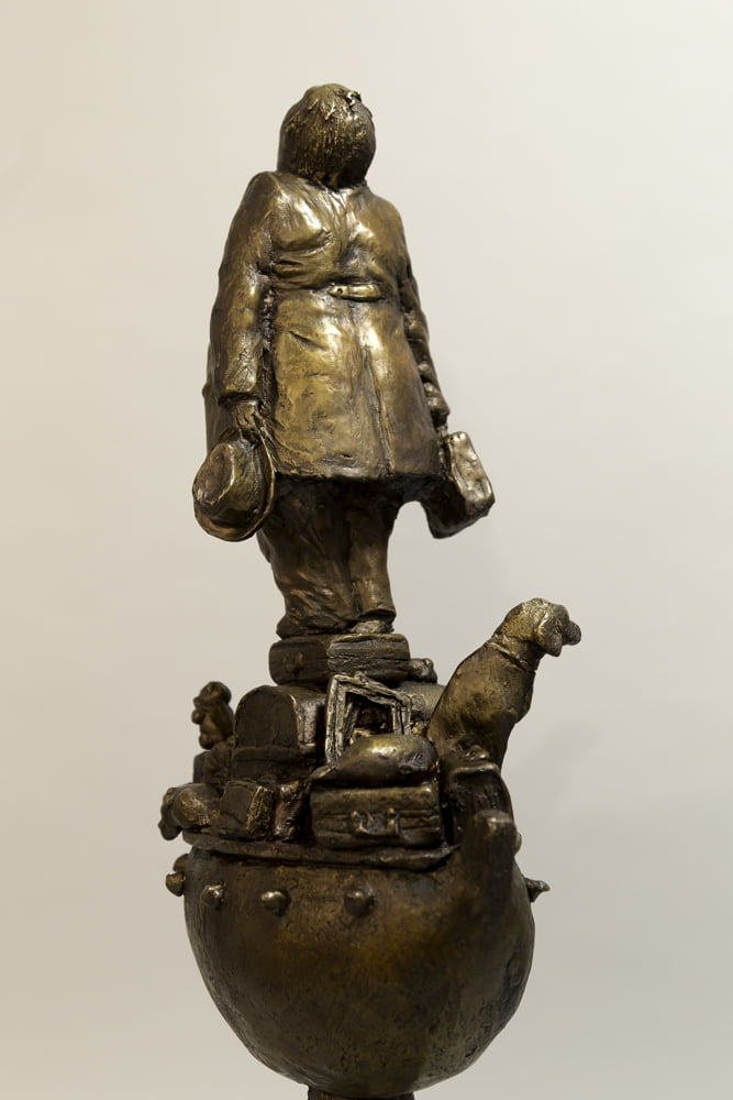 Life Without the Ferryman by Michael Hermesh, Bronze, 32 X 11 X 6.5 inches, new bronze releases by Michael Hermesh