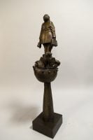 Life Without the Ferryman – Michael Hermesh, Bronze, 32 X 11 X 6.5 inches, new bronze releases by Michael Hermesh