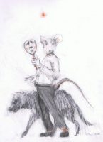 Passing Through, Mixed Media Drawing by Michael Hermesh, Mondo Creation Show