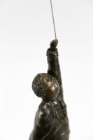 Pocketa-Pocketa-Pocketa - Michael Hermesh, Bronze, 29 x 8 x 6.5 Inches plus Balloon, Ceramic and Bronze Sculpture by Michael Hermesh