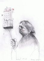 Tenuous Connection, Mixed Media Drawing by Michael Hermesh, Mondo Creation Show