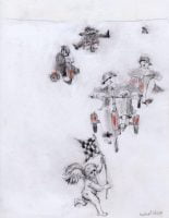 The Real Totally true picture of the end, Mixed Media Drawing by Michael Hermesh, Mondo Creation Show