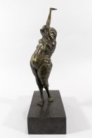 The Scar - Michael Hermesh, Bronze, 19.5 X 9.25 X 5.5 Inches, Ceramic and Bronze Sculpture by Michael Hermesh