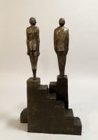 The Honest Man - Michael Hermesh, Bronze, 21.25 X 12 X 5 inches, Ceramic and Bronze Sculpture by Michael Hermesh