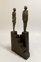 The Honest Man - Michael Hermesh, Bronze, 21.25 X 12 X 5 inches, Ceramic and Bronze Sculpture by Michael Hermesh