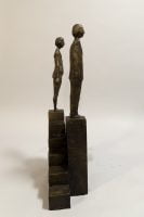 The Honest Man - Michael Hermesh, Bronze, 21.25 X 12 X 5 inches, Ceramic and Bronze Sculpture by Michael Hermesh