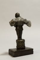 The Weight of Light - Michael Hermesh, Bronze, 7.75 X 4.75 X 2.75 inches, Ceramic and Bronze Sculpture by Michael Hermesh